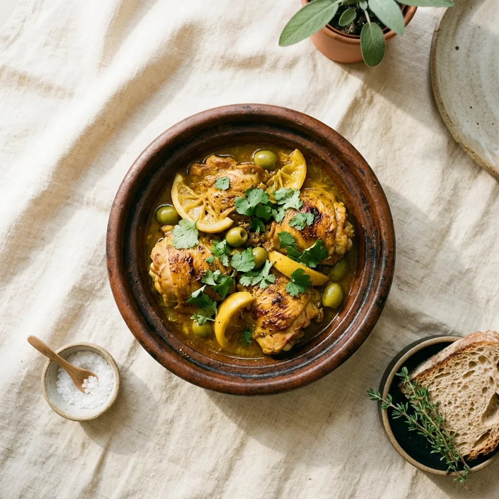Tagine de poulet au citron