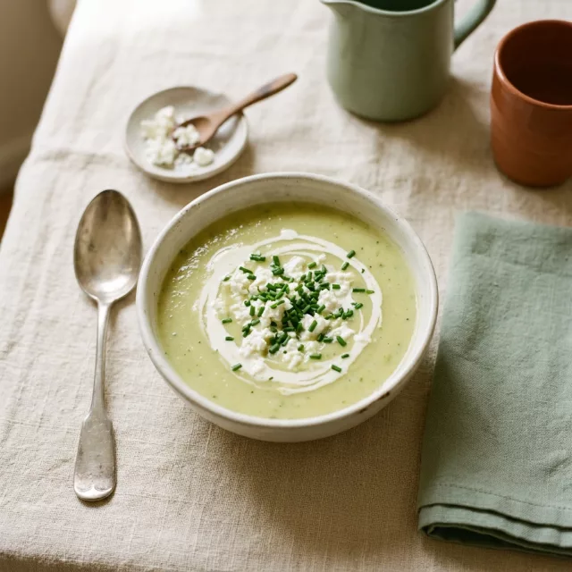 Velouté courgettes-chèvre