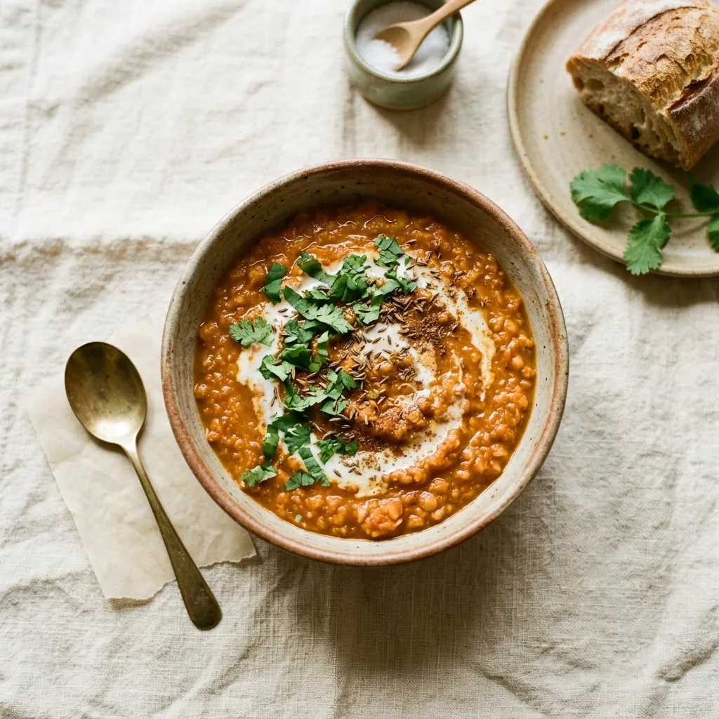 Dahl de lentilles corail