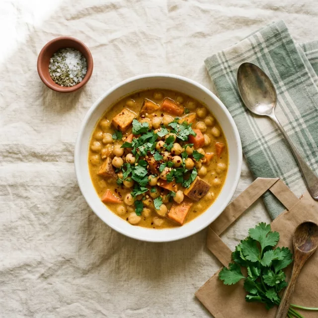 Curry doux pois chiches & patate douce